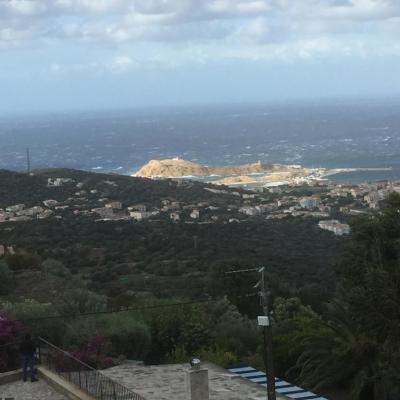 Ile Rousse with rough sea