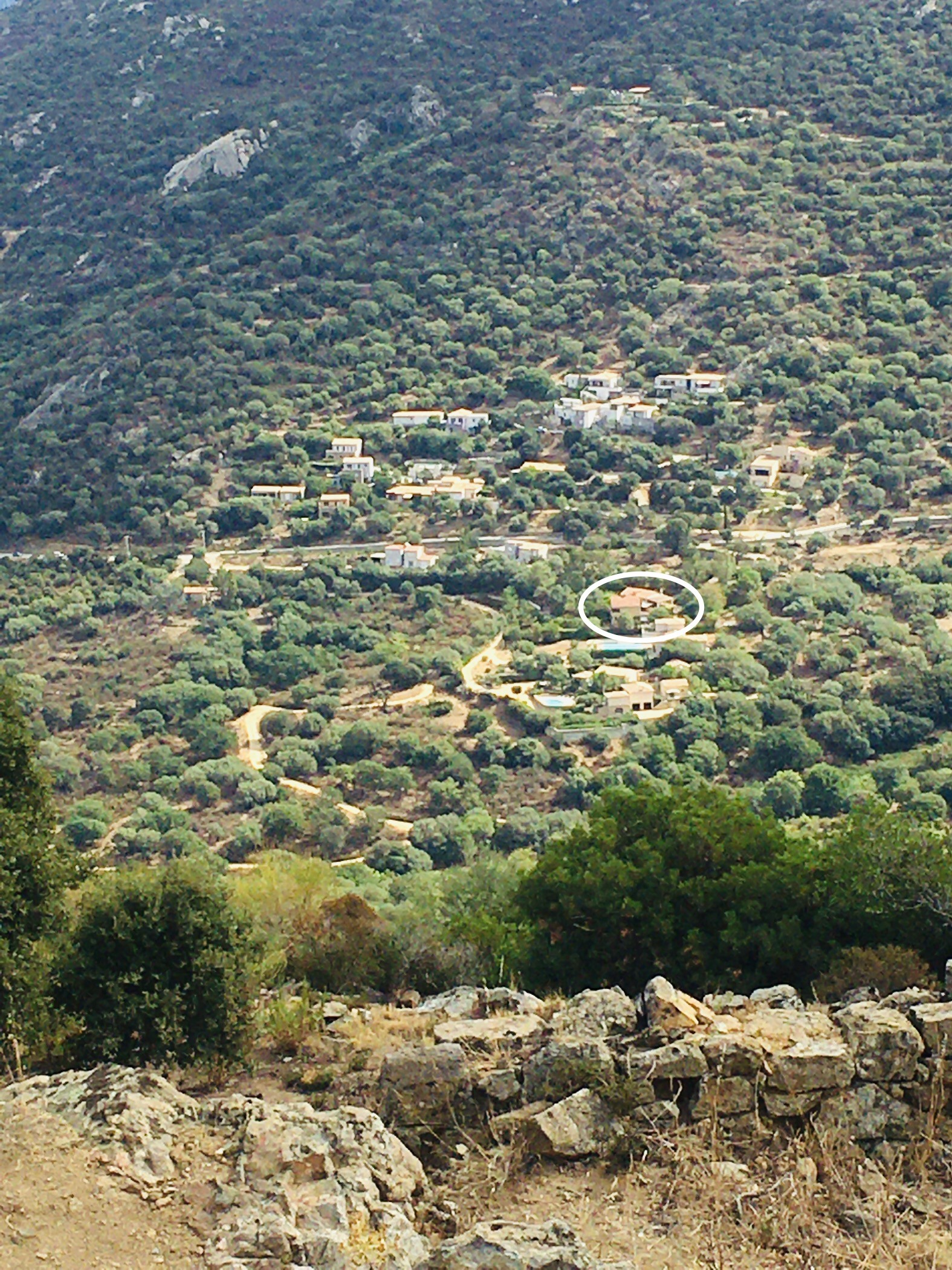 La nostra casa vista dal villaggio accanto